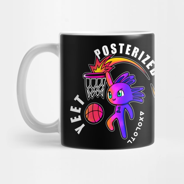 Posterized Slam Dunk Yeet Axolotl Basketball Kids Teens Sports by MaystarUniverse